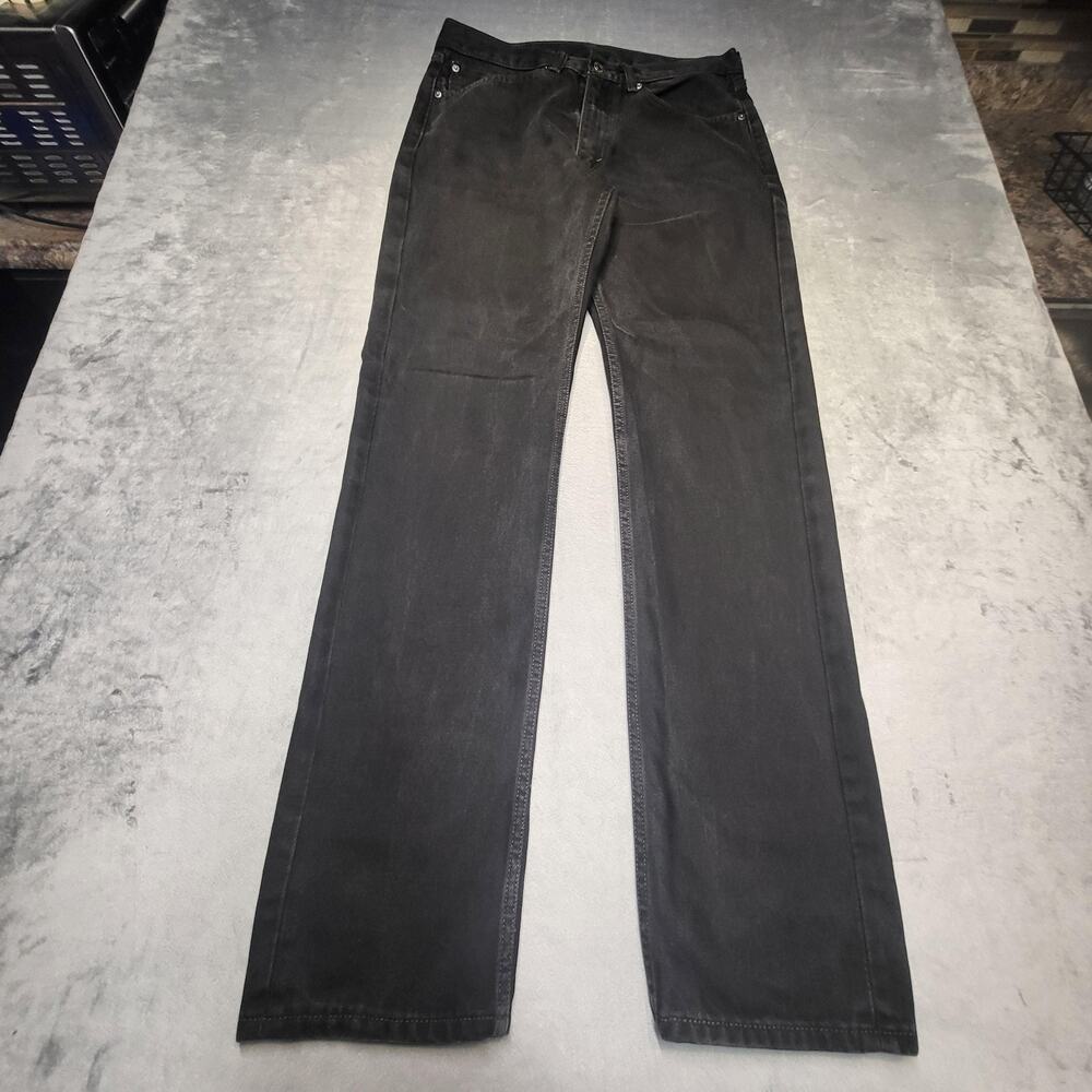 Levi's 505 Jeans Mens 34x36 Black Straight Regular Fit Denim Zip Closure Cotton